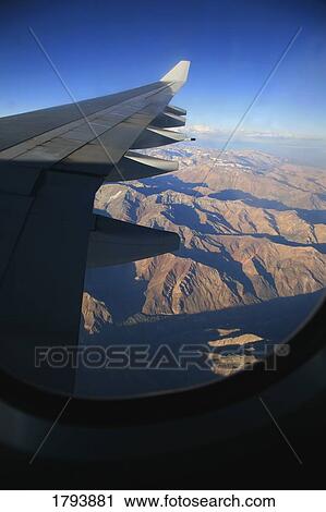 Stock Image - View of mountains from aircraft. Fotosearch