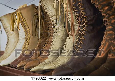 Stock Image - Vintage leather boots. Fotosearch