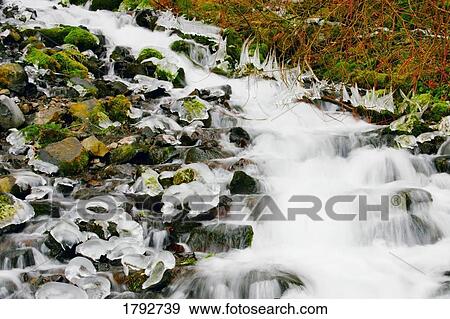 Stock Photo - Winter waterfall. Fotosearch