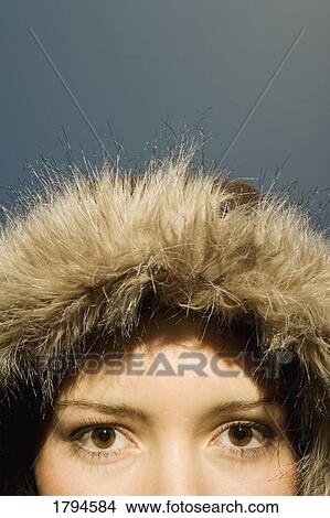 Young woman with winter coat View Large Photo Image Picture - Young woman with winter coat. Fotosearch