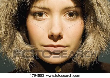 Young woman with winter coat View Large Photo Image Stock Image - Young woman with winter coat. Fotosearch