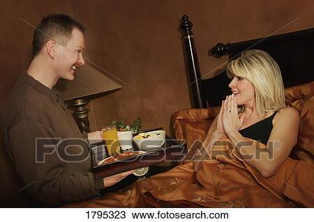 Breakfast in bed View Large Photo Image Stock Image - Breakfast in bed. Fotosearch
