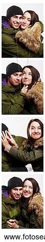 Couple in photo booth View Large Photo Image Stock Image - Couple in photo booth. Fotosearch