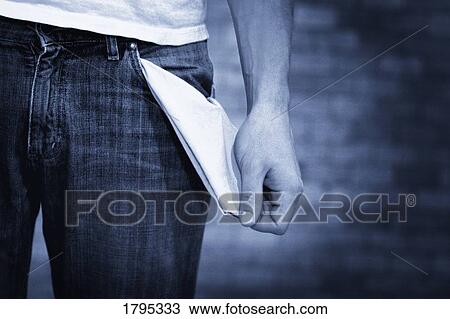Stock Image - Empty pockets. Fotosearch