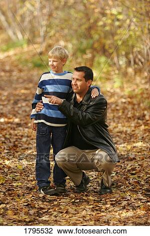 Stock Image - Father and son. Fotosearch