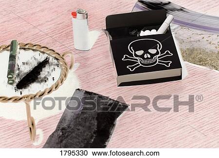 Stock Image - Illegal drugs. Fotosearch