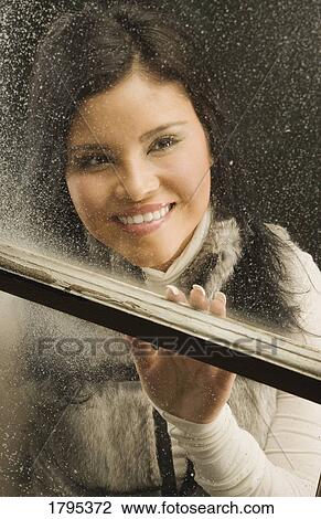 Looking out a frosted window View Large Photo Image Stock Image - Looking out a frosted window. Fotosearch