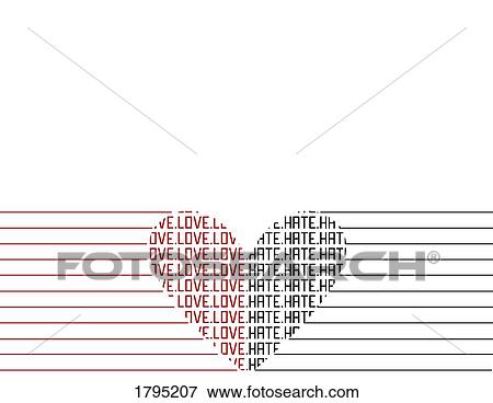 Stock Photo - Love versus hate. Fotosearch