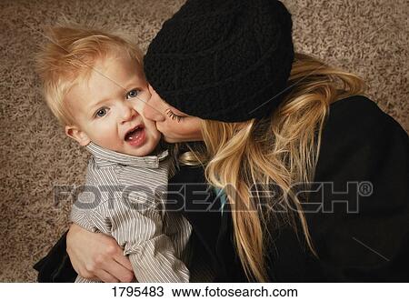 Stock Image - Mother and son. Fotosearch