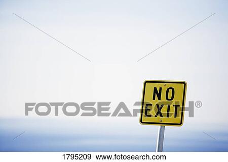 No exit sign View Large Photo Image Stock Photo - No exit sign. Fotosearch