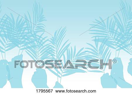 Stock Photo - Palm Sunday Worship Hands. Fotosearch