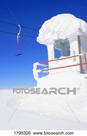 Stock Photograph - T-bar lift. Fotosearch