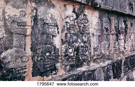 Stock Photo - Wall of skulls. Fotosearch