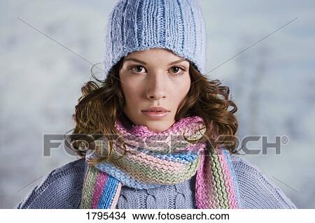 Woman wearing winter clothing View Large Photo Image Picture - Woman wearing winter clothing. Fotosearch