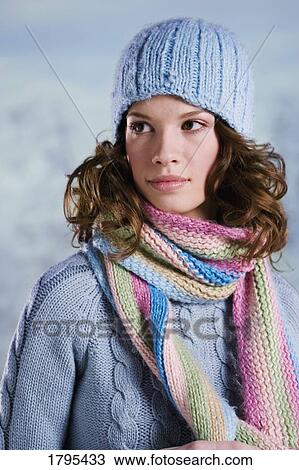 Woman wearing winter clothing View Large Photo Image Stock Image - Woman wearing winter clothing. Fotosearch