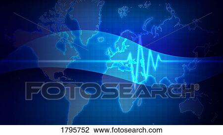 Stock Image - World map composite. Fotosearch