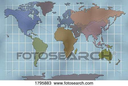 World Map Illustration View Large Photo Image Stock Image - World Map Illustration. Fotosearch