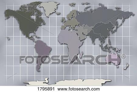 World Map Illustration View Large Photo Image Stock Image - World Map Illustration. Fotosearch