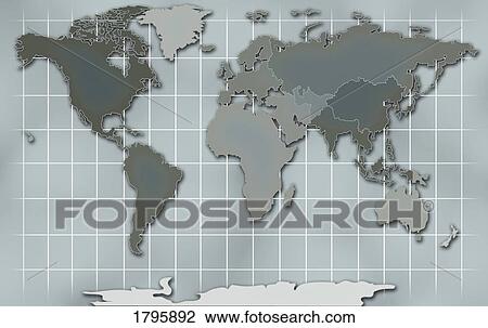 World Map Illustration View Large Photo Image Stock Image - World Map Illustration. Fotosearch