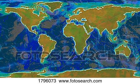 Stock Image - World Map Illustration. Fotosearch