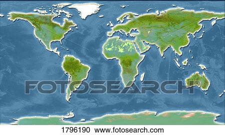 Stock Image - World Map Illustration. Fotosearch