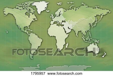 Stock Photo - World Map Illustration. Fotosearch