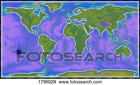 World Map Illustration View Large Photo Image Stock Photo - World Map Illustration. Fotosearch