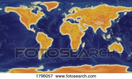 World Map Illustration View Large Photo Image Stock Photo - World Map Illustration. Fotosearch