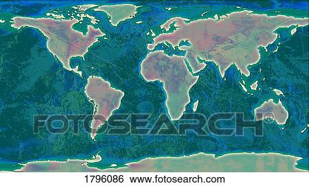 Stock Photograph - World Map Illustration. Fotosearch