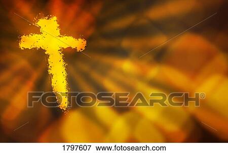 Abstract background with a fiery cross View Large Photo Image Stock Photo - Abstract background with a fiery cross. Fotosearch