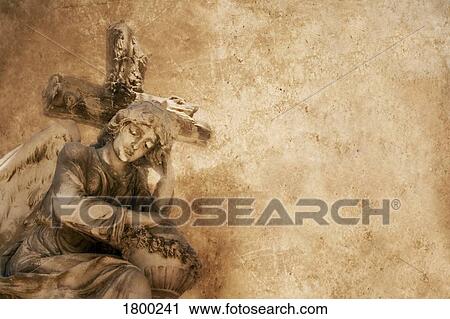 Stock Image - Angel with the cross. Fotosearch