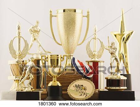 Stock Image - Awards and trophies. Fotosearch