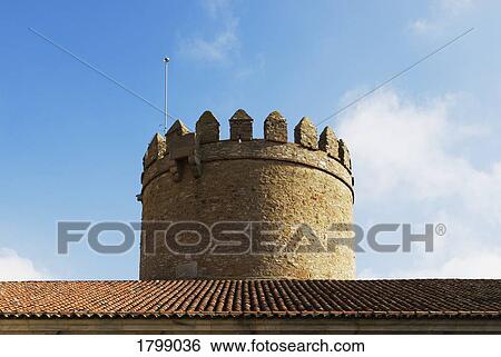 Stock Photograph - Castle at Zafra, now a Spanish Parador, Badajoz, Extremadura, Spain. . Fotosearch