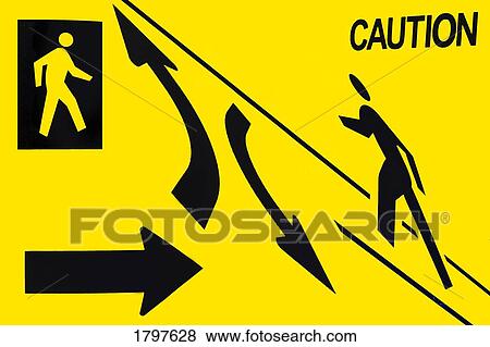 Cautionary sign View Large Photo Image Stock Photo - Cautionary sign. Fotosearch