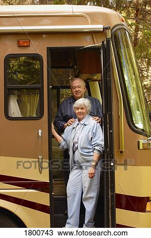 Elderly couple in motor home View Large Photo Image Stock Image - Elderly couple in motor home. Fotosearch