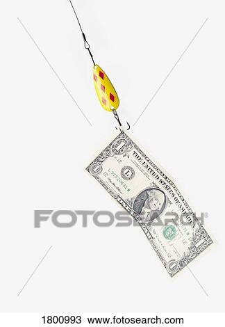 Stock Image - Fishing for cash. Fotosearch