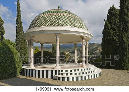 Stock Image - Gazebo in Málaga, Spain . Fotosearch