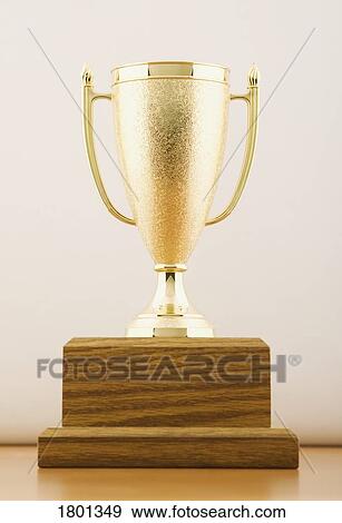 Stock Photo - Gold trophy cup. Fotosearch