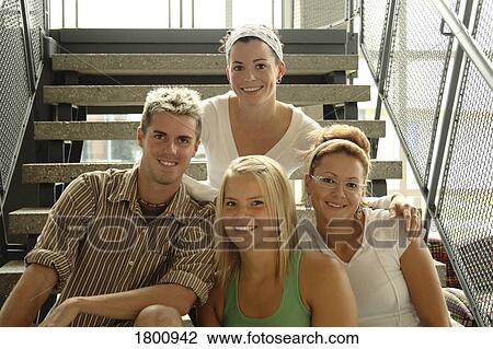 Stock Image - Group of friends. Fotosearch