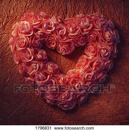 Heart-shaped floral wreath View Large Photo Image Stock Image - Heart-shaped floral wreath. Fotosearch