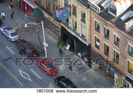 Stock Photo - High angle of a street. Fotosearch