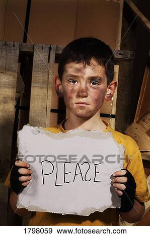 Impoverished boy View Large Photo Image Stock Photo - Impoverished boy. Fotosearch