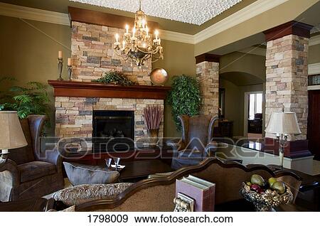 Stock Photo - Interior of a living room. Fotosearch