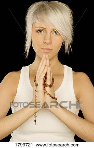 Lady holding prayer beads View Large Photo Image Stock Image - Lady holding prayer beads. Fotosearch