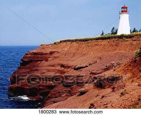Stock Image - Lighthouse in Prince Edward Island, Canada. Fotosearch