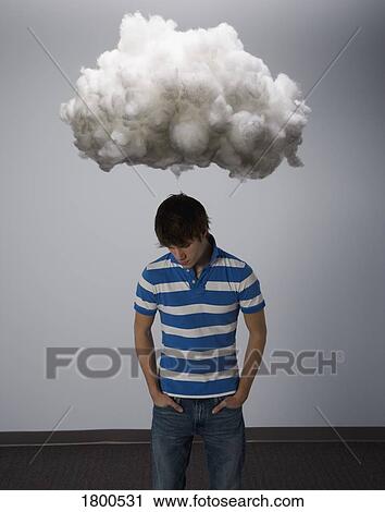 Male under hanging cloud View Large Photo Image Stock Image - Male under hanging cloud. Fotosearch