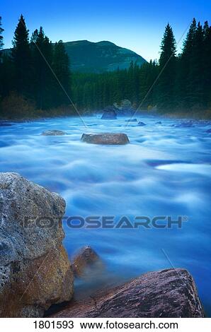 Maligne River through the Rocky Mountains View Large Photo Image Stock Image - Maligne River through the Rocky Mountains . Fotosearch