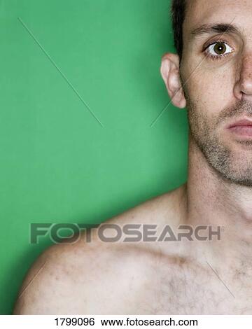 Stock Photograph - Man with a serious expression. Fotosearch