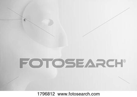 Stock Image - Mannequin wearing a mask. Fotosearch