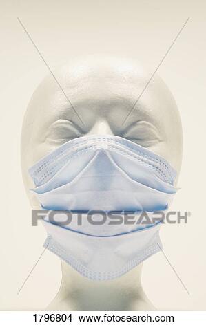 Mannequin wearing surgical mask View Large Photo Image Picture - Mannequin wearing surgical mask. Fotosearch
